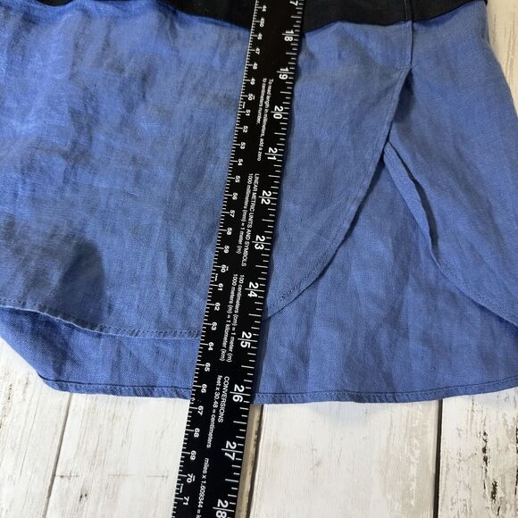 J. Jill Love Color Block Curved Hem 100% Linen Tunic Size XL Petite Lightweight - Picture 11 of 12